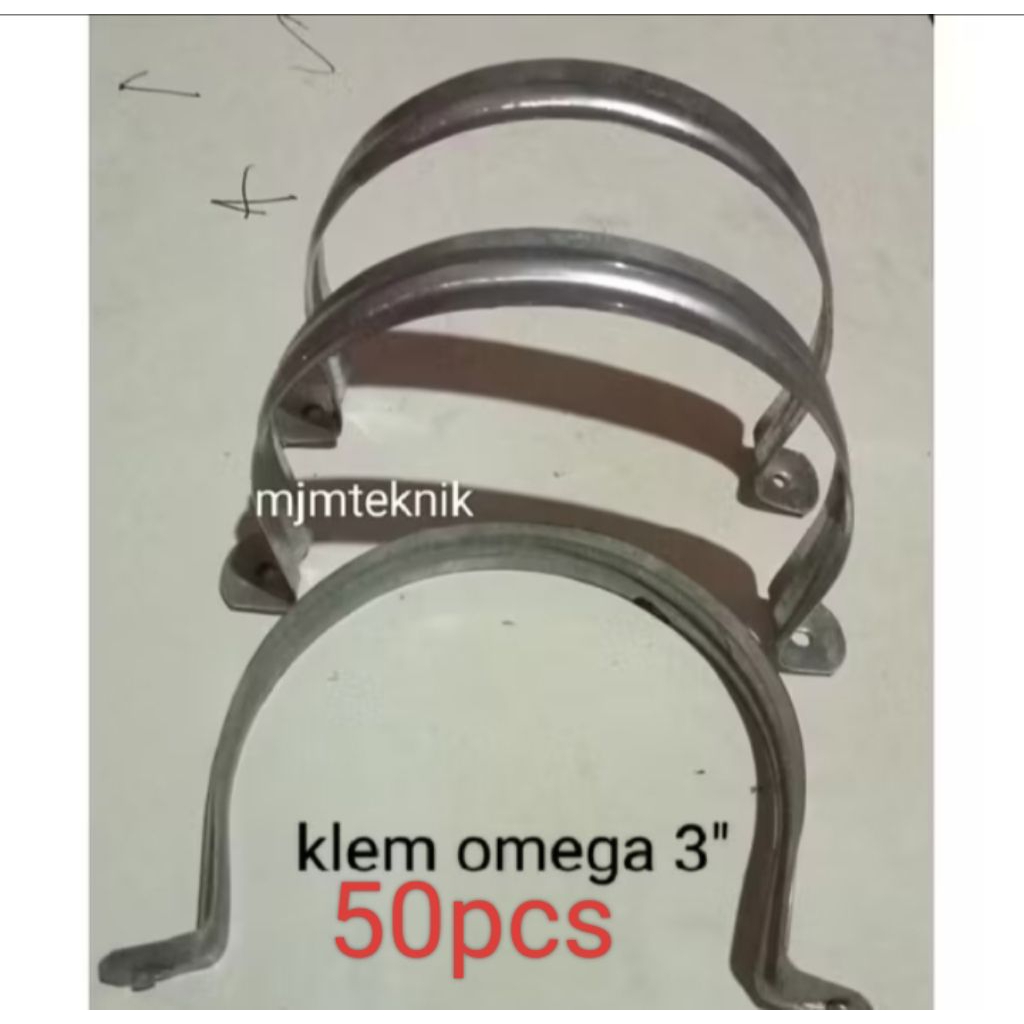 50pcs KLEM PIPA PARALON 3 inch