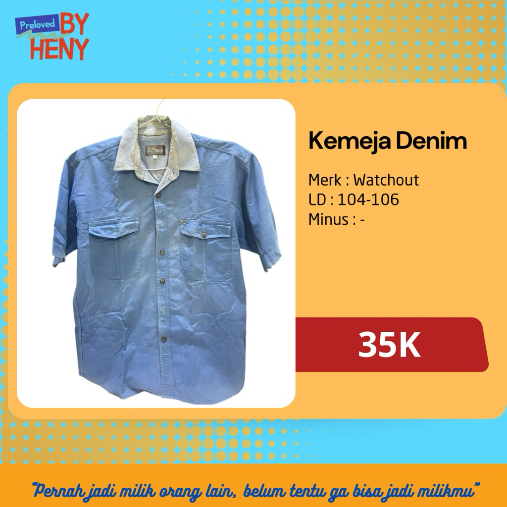 P L Kemeja Denim Watchout