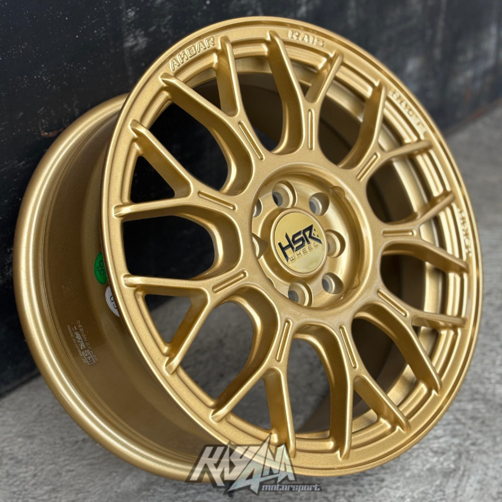 Velg Mobil R16 Avanza Livina Mobilio Sigra Vios Velg Rata Fender HSR RAI-S5 Ring 16 Warna Gold