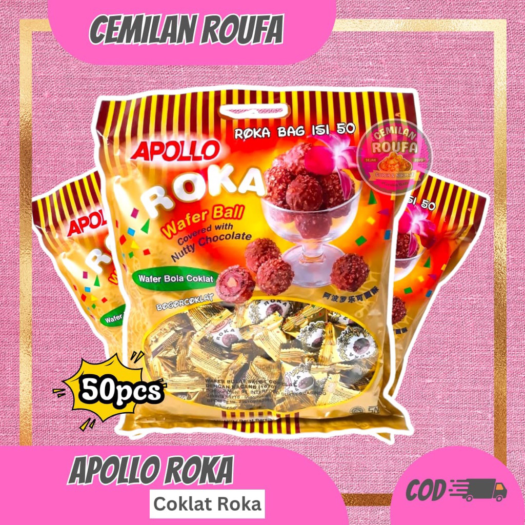 Coklat Roka Apollo / Apollo Roka isi 50pcs