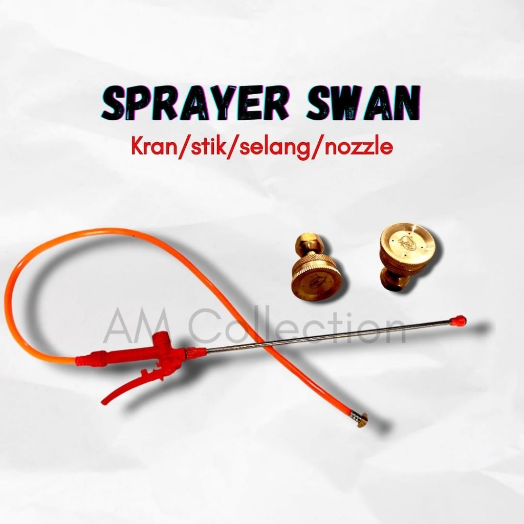 Sprayer  Swan Elektrik Manual Kran Selang Stik Swan Nozzle L.4 Swan Lurus/Bengkok Kuningan