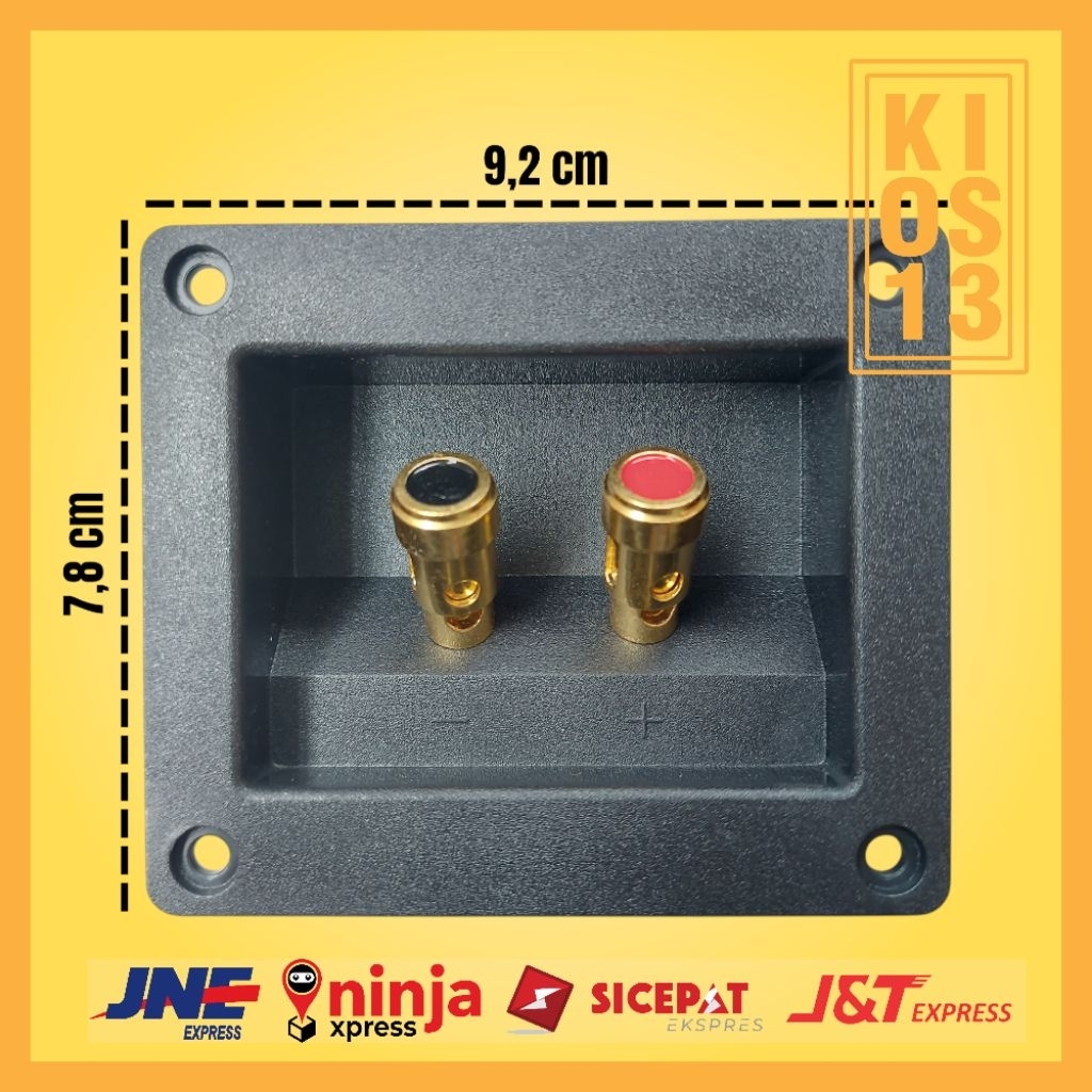 Terminal Box Speaker Binding Post Gold Jepit PERSEGI PANJANG