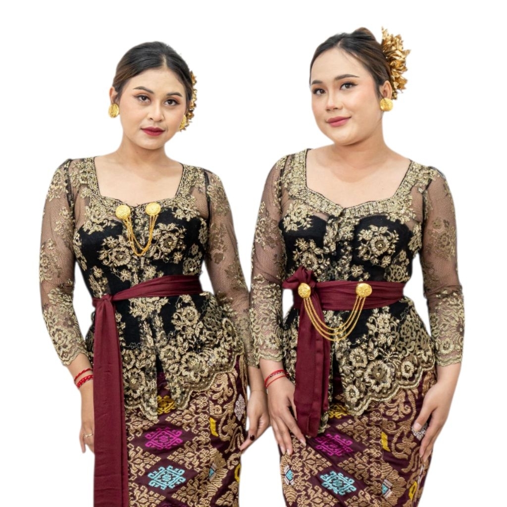 Kebaya Brokat Metalik Payet Mewah Bali