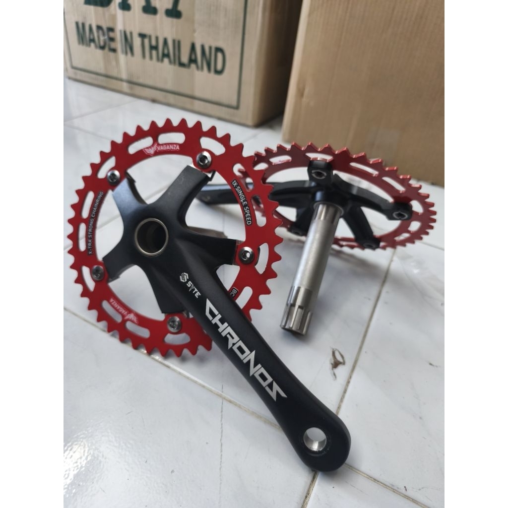Syte Crank Chronos 44t - Merah