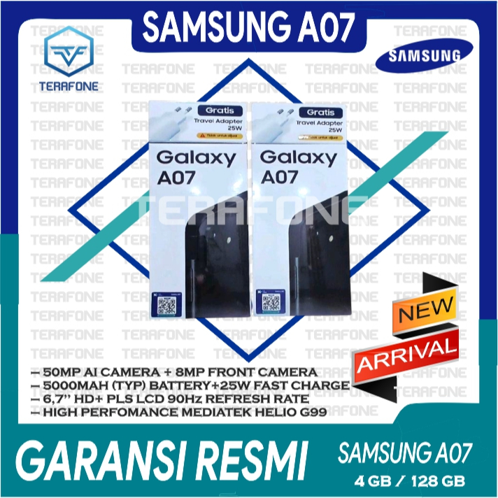 SAMSUNG GALAXY A07 RAM 4/128 GB  GARANSI RESMI TERMURAH