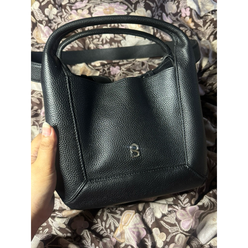 PRELOVED BUTTONSCARVES ORIGA BAG BLACK SECOND BEKAS BALIKPAPAN SAMARINDA ORIGINAL LEATHER ALMA CHAIN