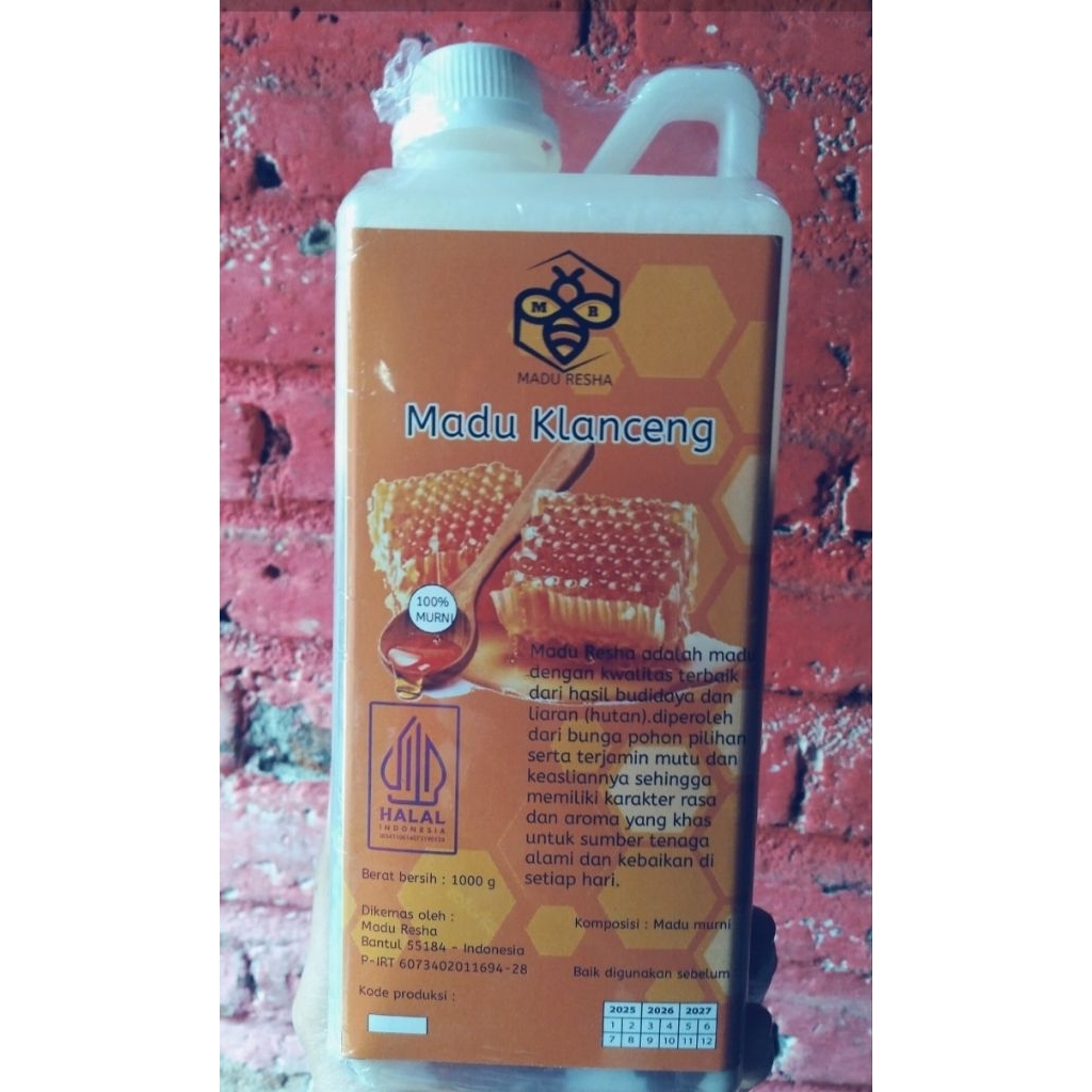 madu klanceng resha asli 100% madu klanceng 1kg