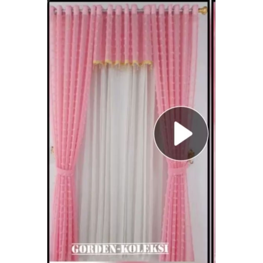 gorden vitrase Ruby model smokring satu set