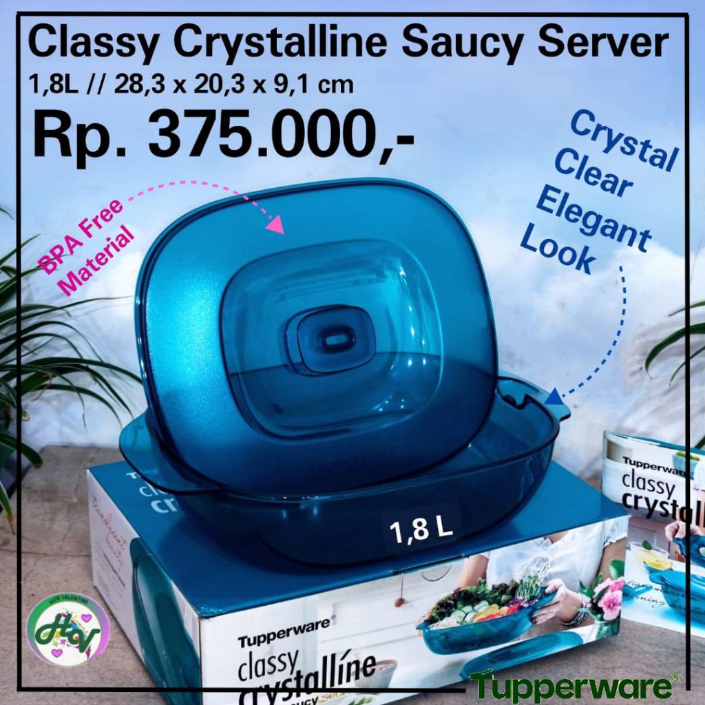 Classy Crystalline Saucy Server Tupperware