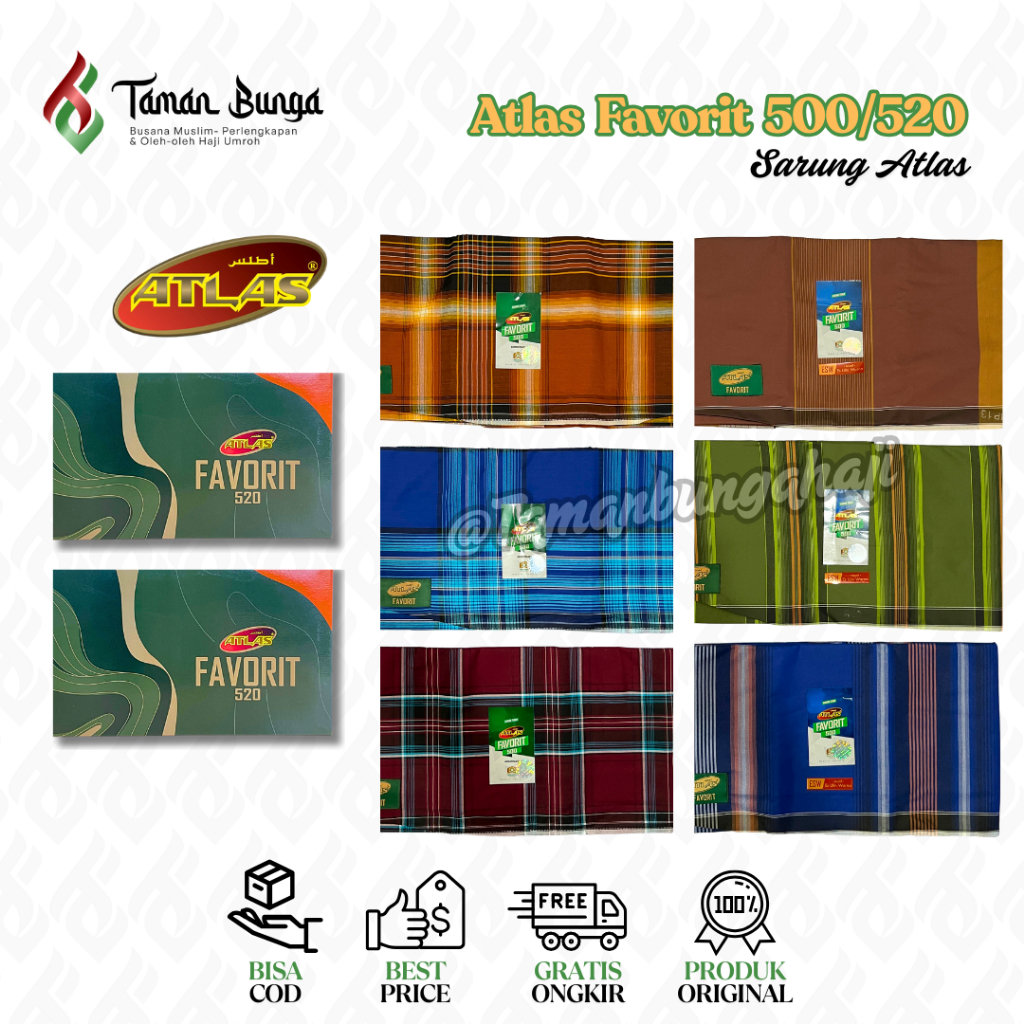 SARUNG ATLAS FAVORIT 500 520 / SARUNG ATLAS / SARUNG GROSIR