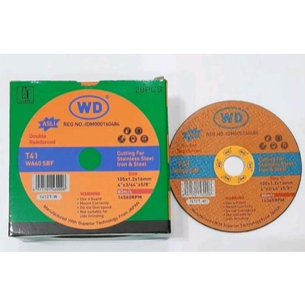 Mata Gerinda Potong Tipis WD 4" Termurah 1 Pcs