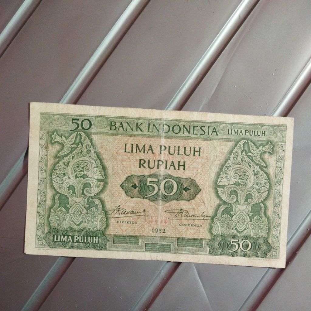 50 rupiah seri budaya thn 1952 bekas edar Asli
