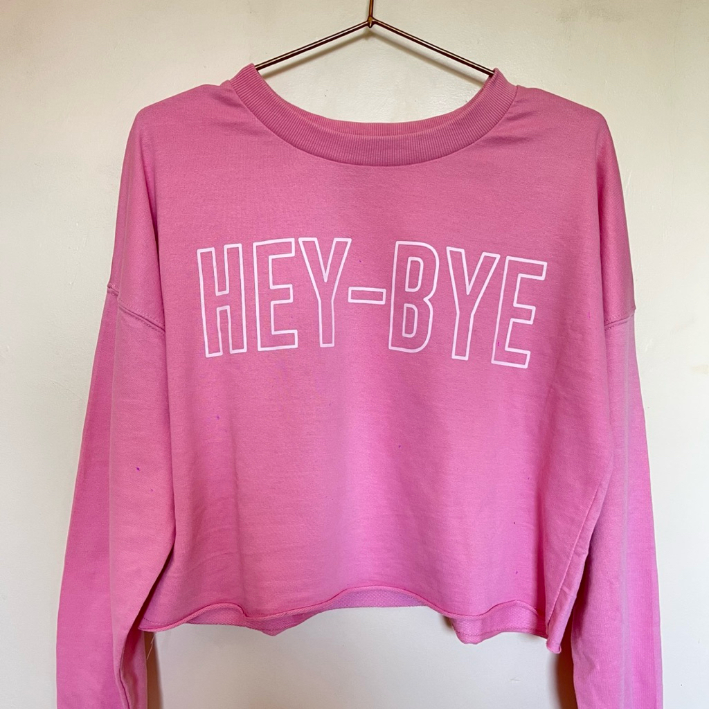 Bershka Sweater Crop Pink