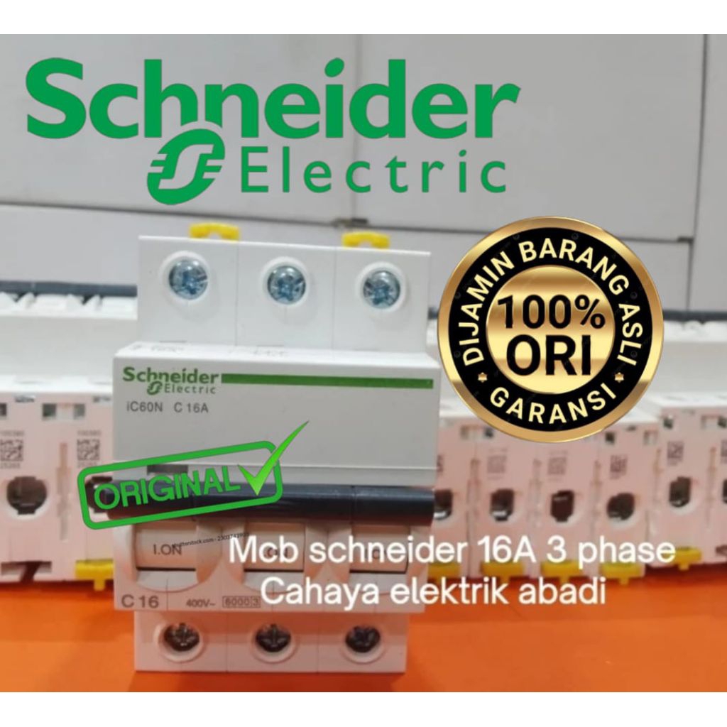 MCB Schneider original Acti9 A9F74316 3P phase 16A 16ampere mcb 3phase 16ampere mcb Schneider origin