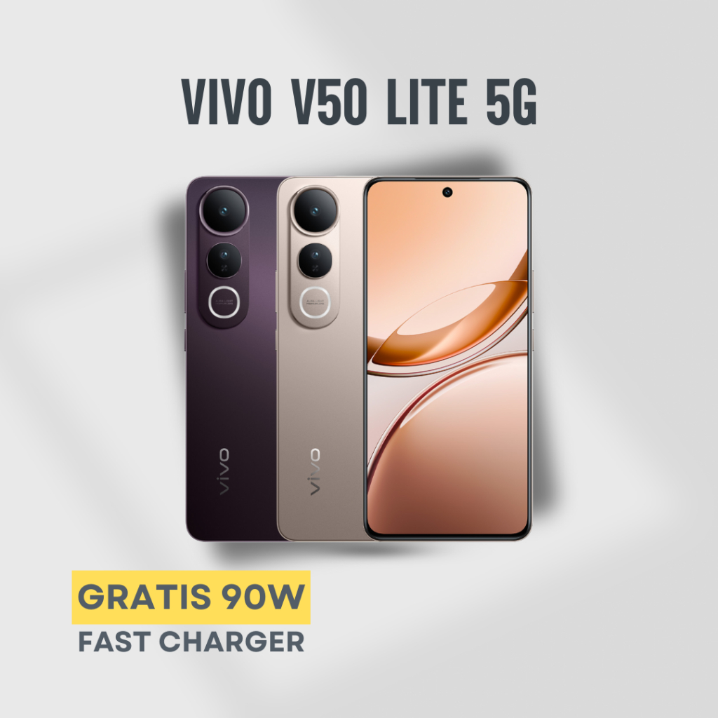 VIVO V50 Lite 5G RAM 8/256 GB & 4G RAM 12/512 GB Garansi Resmi Vivo Indonesia AI Erase 2.0 Gratis 90