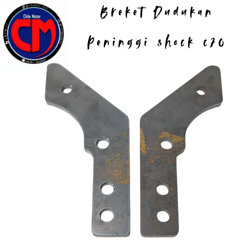 Breket Dudukan Pangkon Peninggi Sok Shok Shock Breaker Belakang Honda C70 C 70 Bekjul Pispot Bahan T