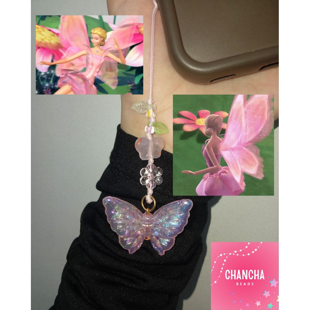 Phone Charm Aesthetic/Barbie Fairytopia Inspired Phone Charm/Phone Charm Pink/Phone Charm Cantik/Pho