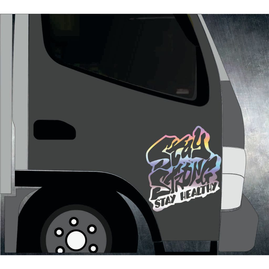 cutting sticker stiker pintu samping mobil truk truck canter code 26