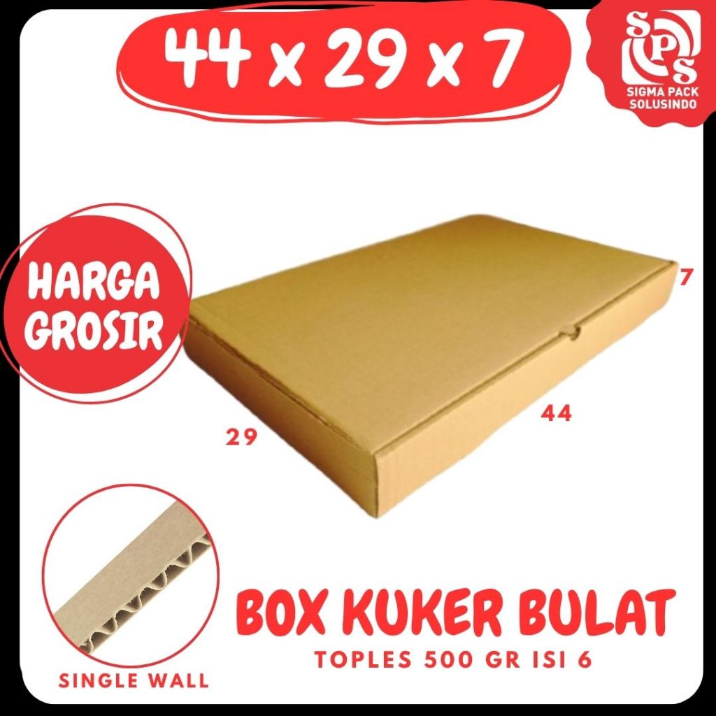 Kardus Kuker 44x29x7 LD Kue Kering Toples 500 gr isi 6 Box Ied Mubarok Dus Idul Fitri Zigma Shop