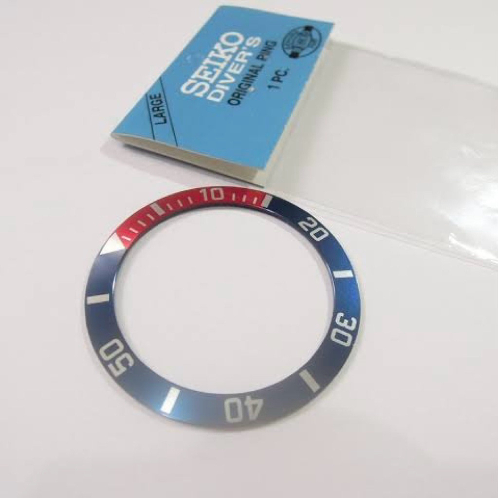 seiko inserte bezel 10 bar  pepsi insert bezel skx 031 / 033 submariner 38mm 10 bar black seiko mod