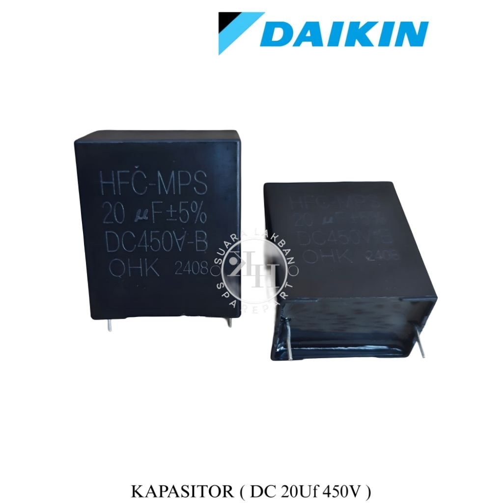 KAPASITOR OUTDOR AC DAIKIN INVERTER DC 20UF / 20 UF 450V
