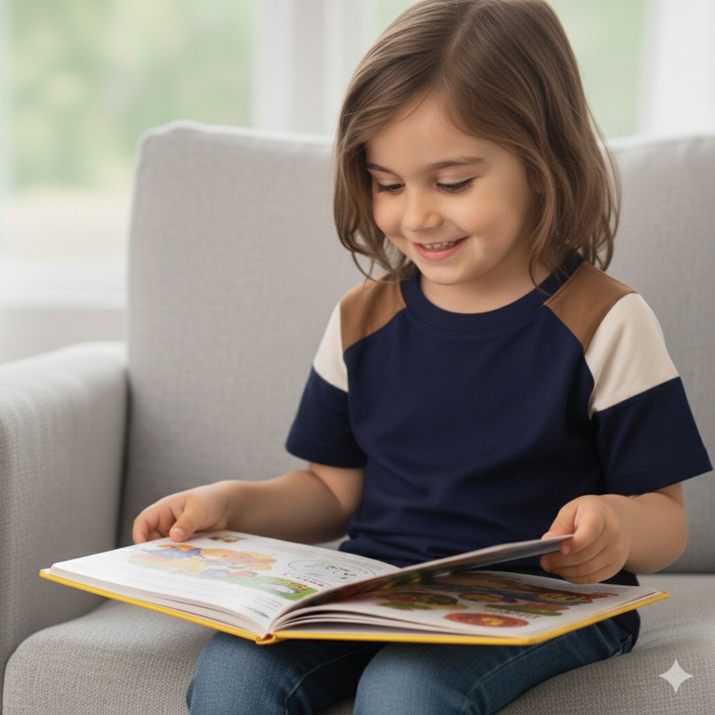 kaos polos anak Kaos Raglan Anak Laki Laki Lengan Pendek 2-10 Tahun | Rayn Navy