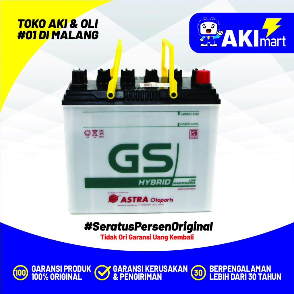 GS Astra Hybrid NS40ZLS Aki Mobil 35 Ah 12V