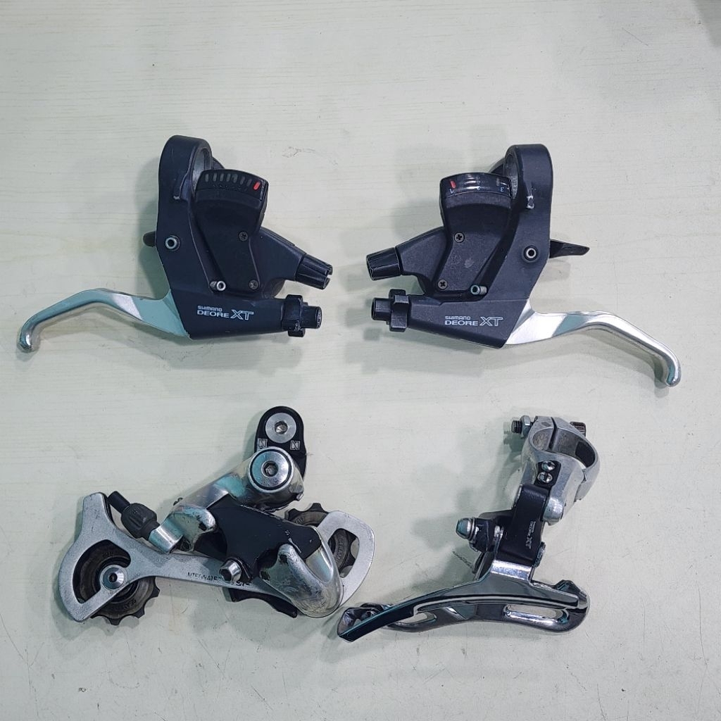 Groupset Sepeda MTB Vintage Shimano Deore XT Tanpa Crank