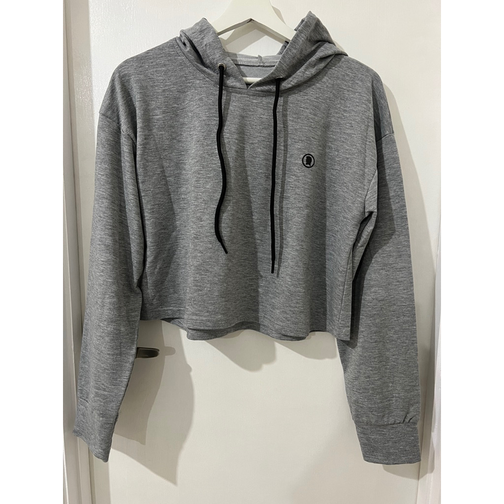 Preloved Long Sleeve Crop Top Hoodie Olahraga