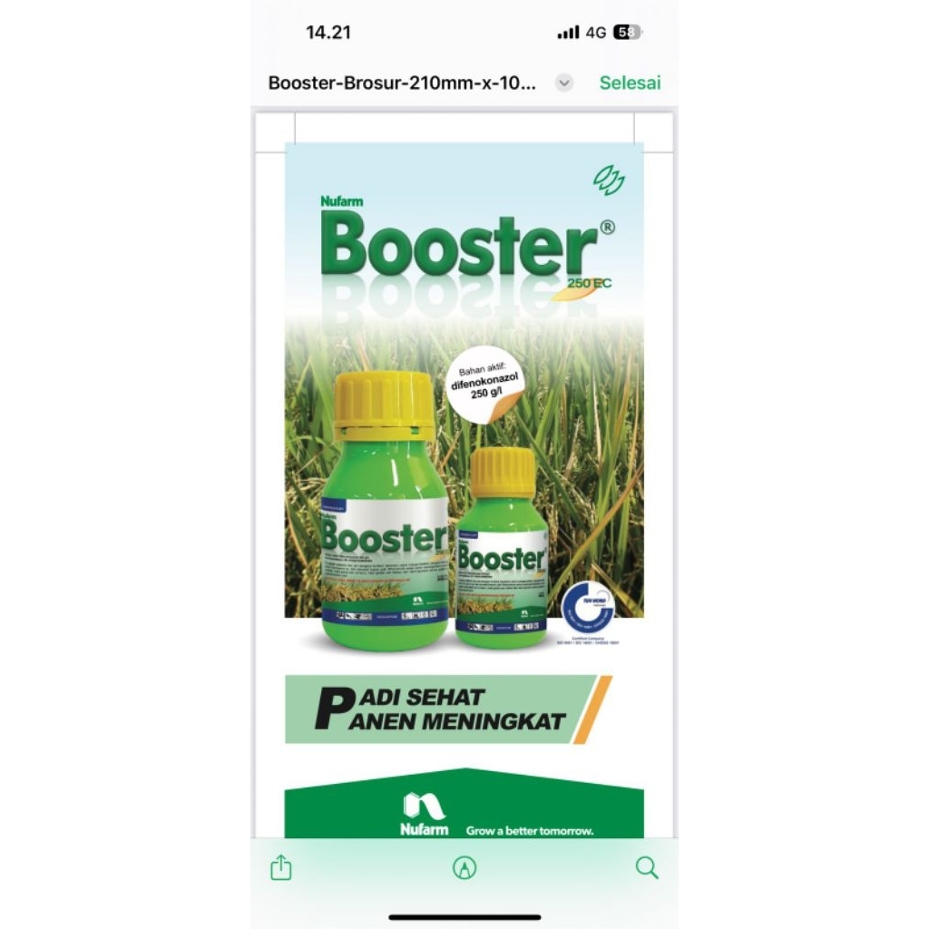Jual Grosir Booster 250ec - Defekonazol 250ec - Nufarm