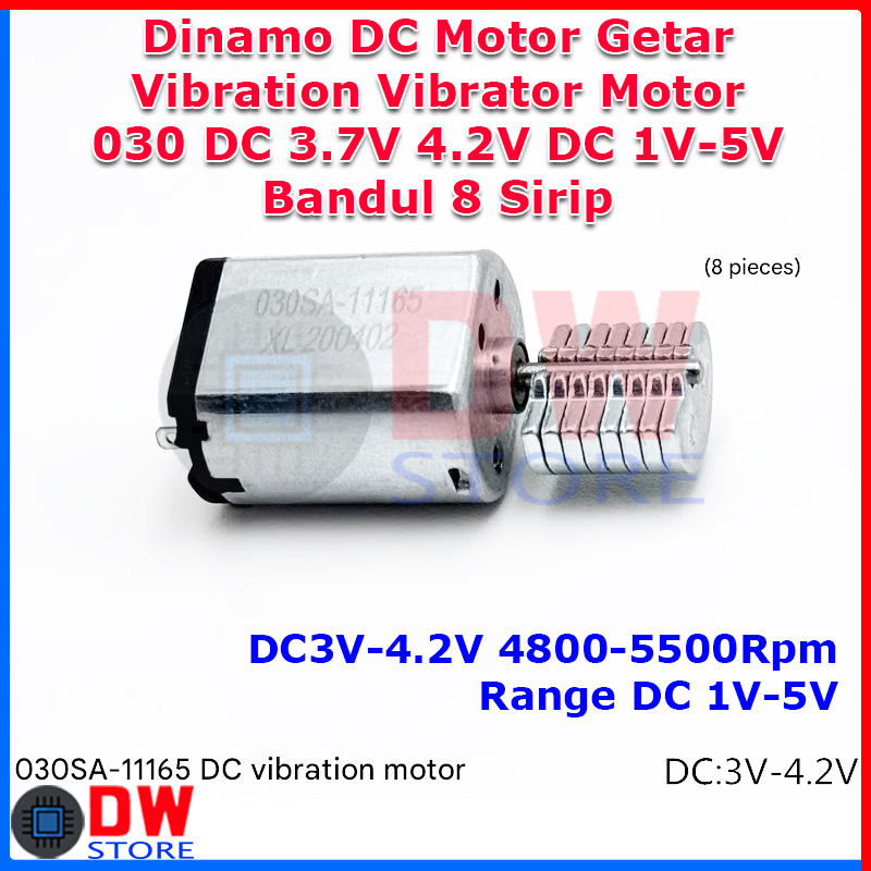 Dinamo DC Motor 030 3V 4.2V 5V Penghasil Getar Getaran Vibration Motor Goyang Goyangan Bandul 8 Siri