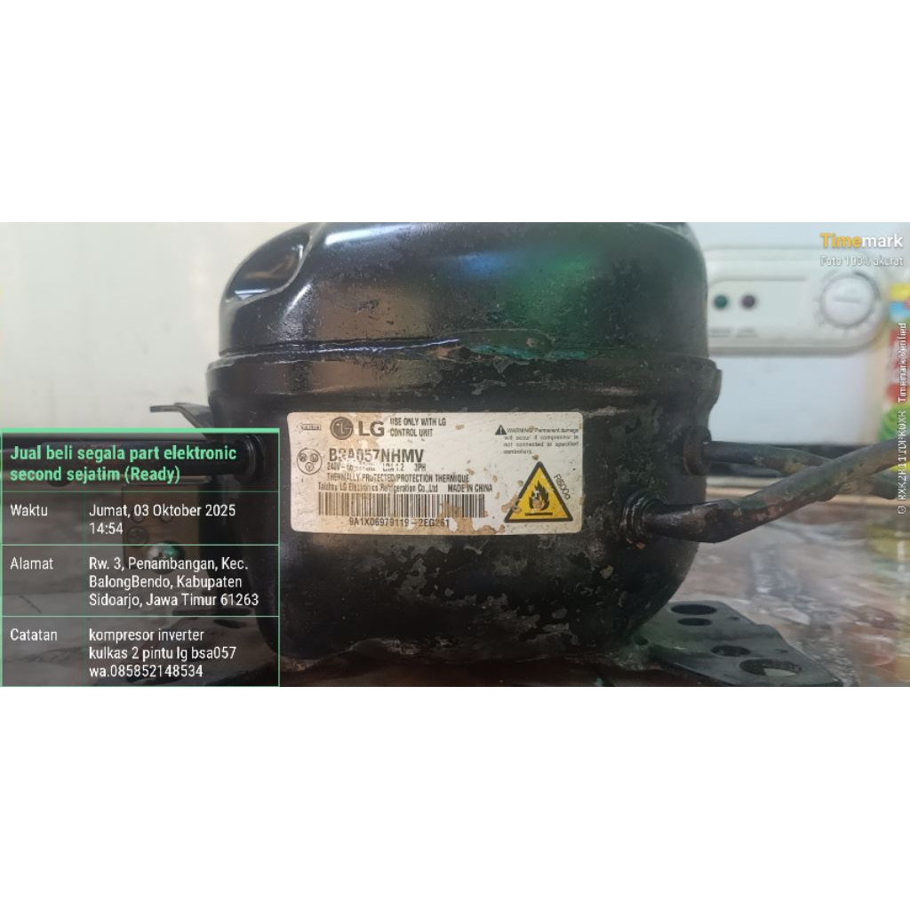 kompresor inverter kulkas LG 1 pintu BSA 057