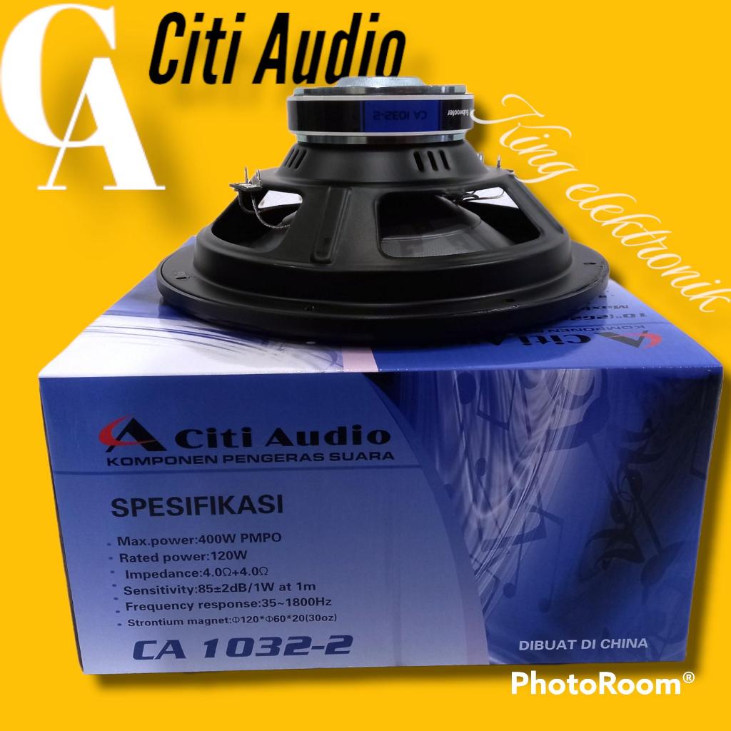 Speaker subwoofer 10 inch citi audio ca 1032 double coil
