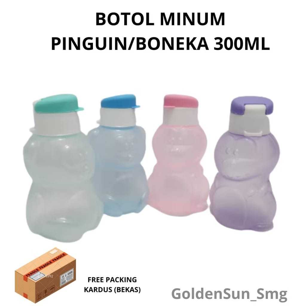 Botol Minum Anak Boneka 300ml Souvenir Ultah / Botol Minum Anak Plastik