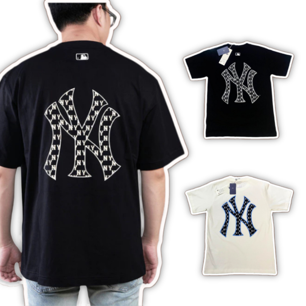 Kaos Sweater MLB Monogram Fullprint NY Yankees & Paisley Atasan Baju T shirt MLB NY New York Yankees