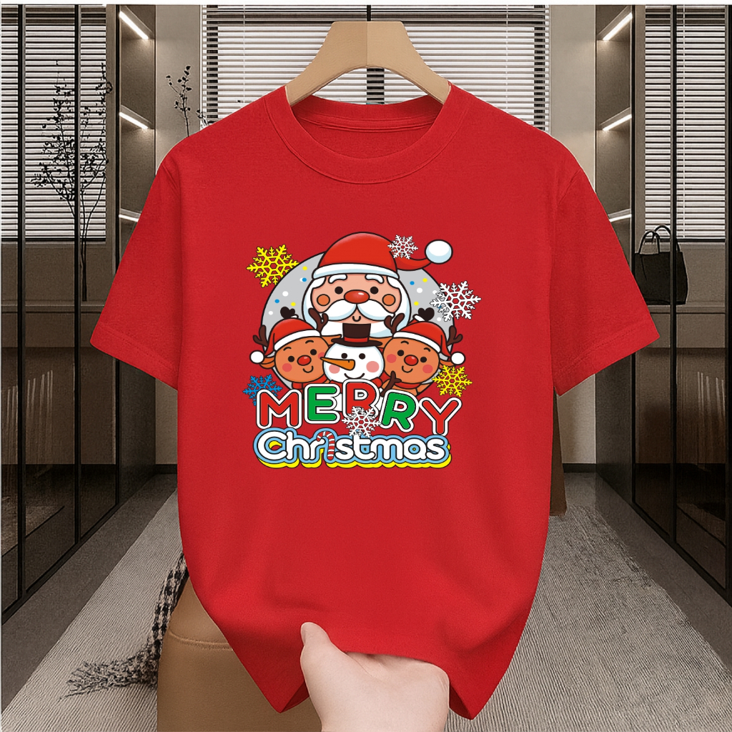 Kaos Natal Anak Sampai Dewasa Pria Wanita Kaos Natal keluarga couple set Baju Natal couple Kaos Nata