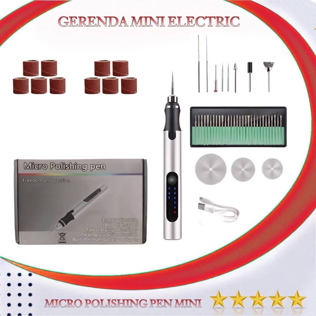 GERENDA MINI ELECTRIK BOR LISTRIK PORTABLE MICRO POLISHING PEN MINI NEW