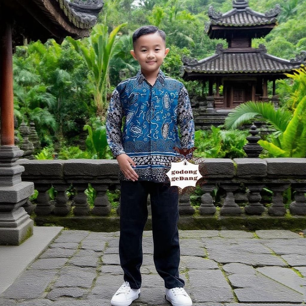 Baju Batik Anak Laki Laki Umur 2-11 Tahun Terbaru / Atasan Hem  Kemeja Batik Anak - Batik Anak - Baj
