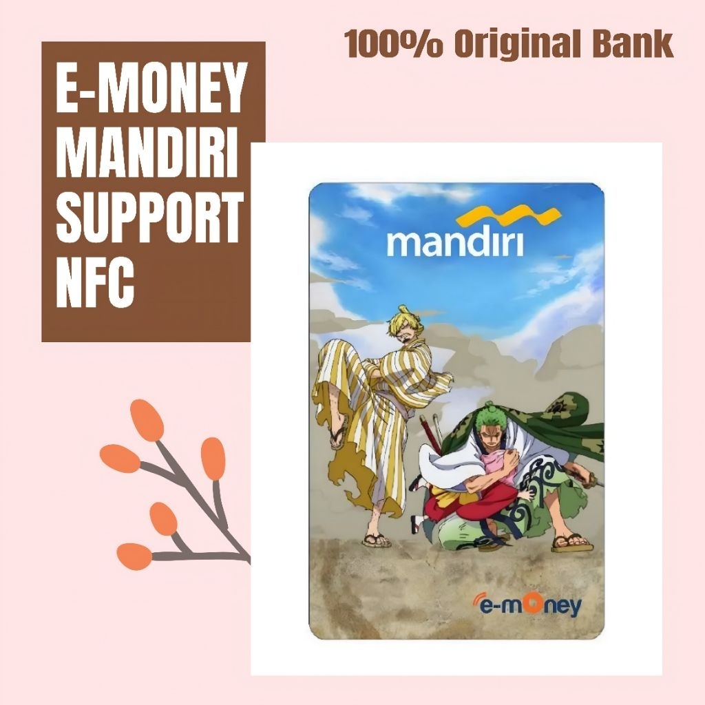 Kartu eMoney Limited OnePiece Sanji Zoro/ Kartu Mandiri/ E-money Mandiri/ eMoney Card/ E-toll Mandir
