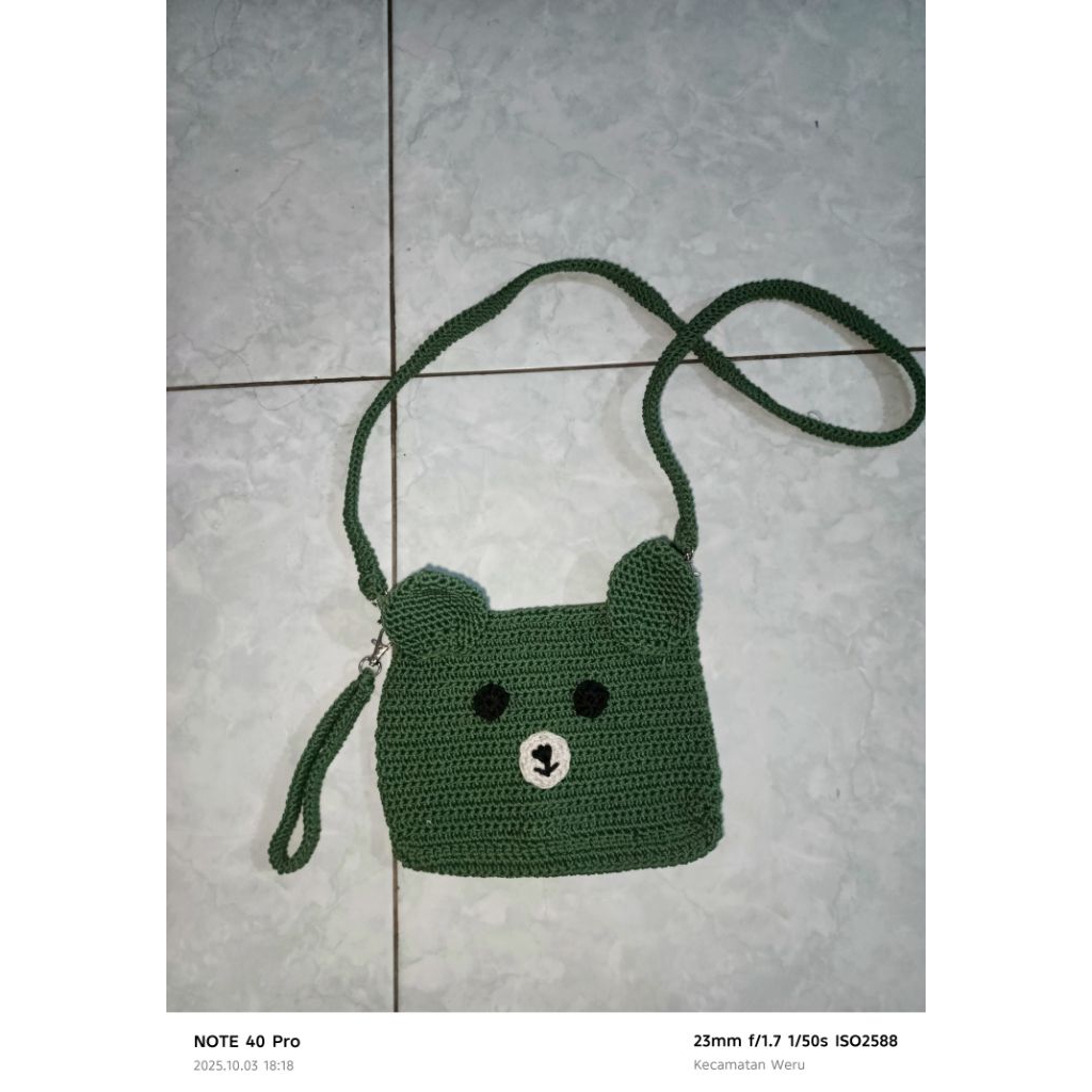 Tas Rajut / Tas HP Rajut Karakter Lucu / Tas Rajut Handmade