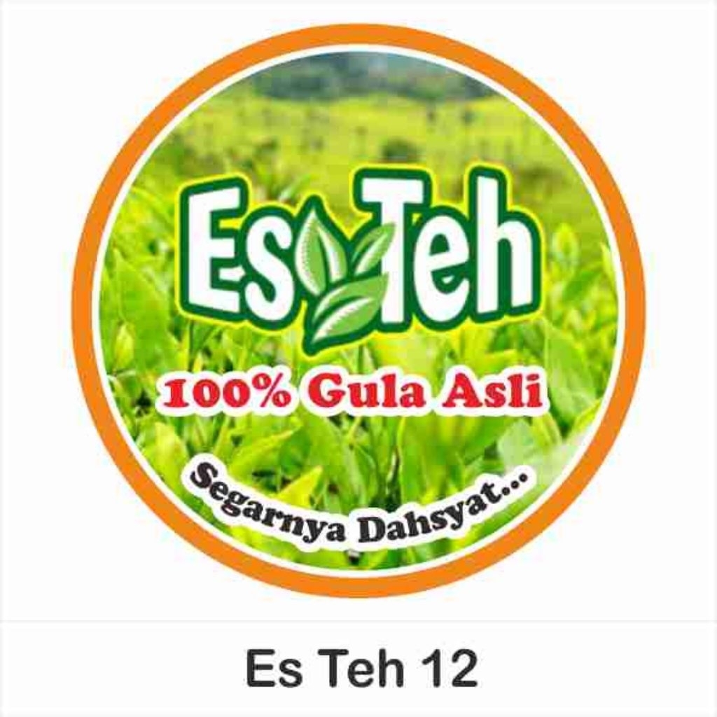160 Pcs Stiker Es Teh Stiker Es Teh Murah Es Teh Jumbo