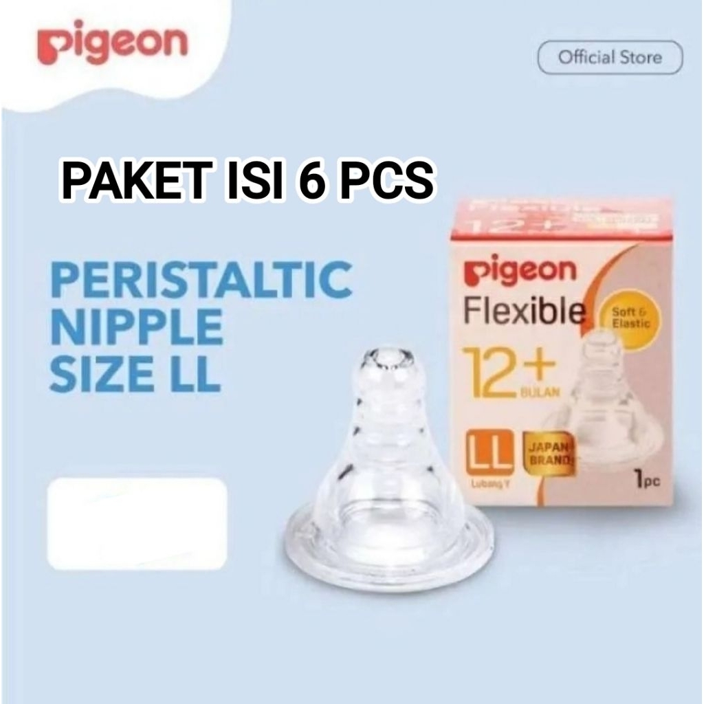 PAKET ISI 6 PCS PIGEON DOT PERISTALTIC UKURAN LL