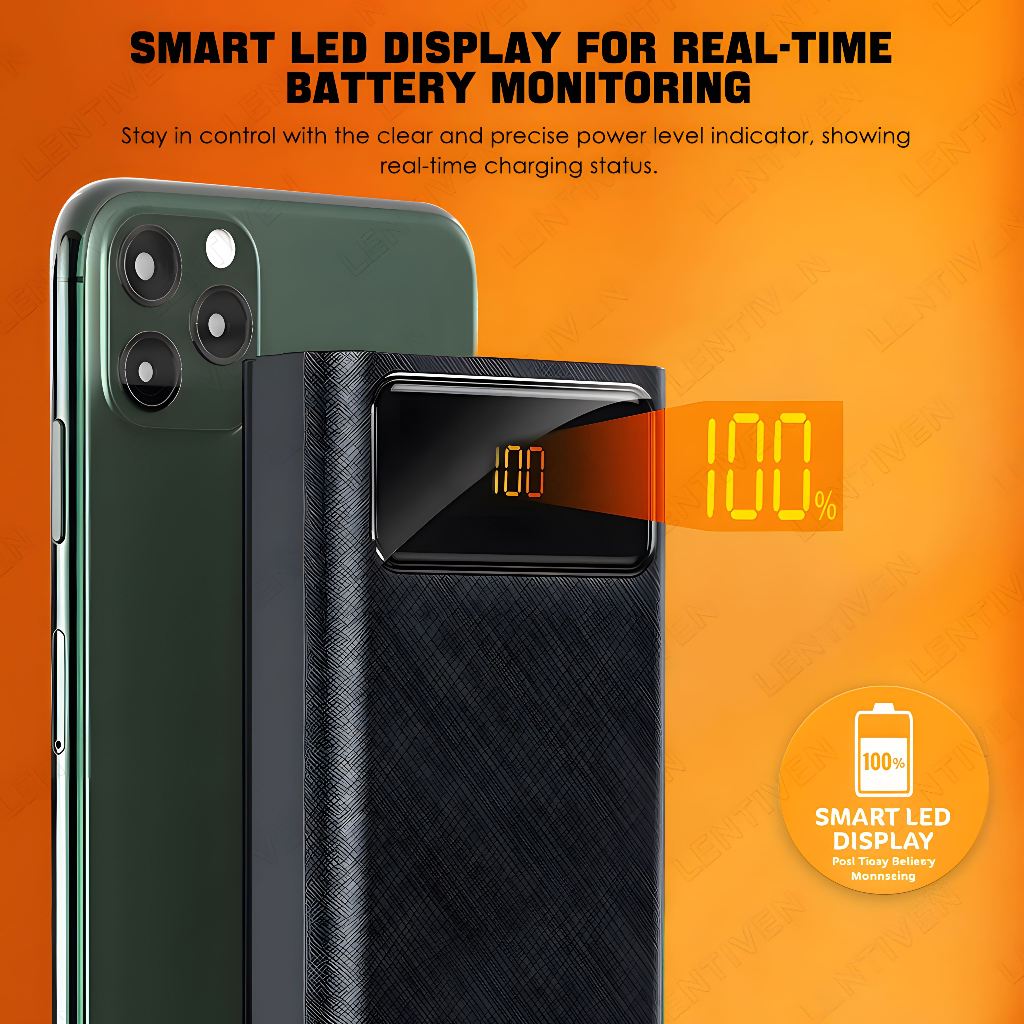 new product lentiven powerbank 60000mah 4 usb fast charging