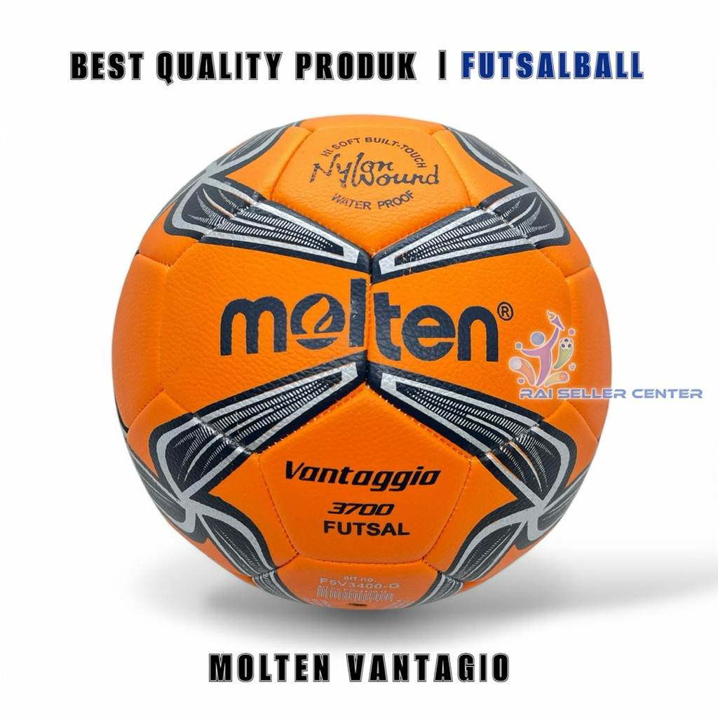 Bola Futsal Molten Futsalball Premium Size 4 Bola Kaki Training Turnamen Pres Swingball