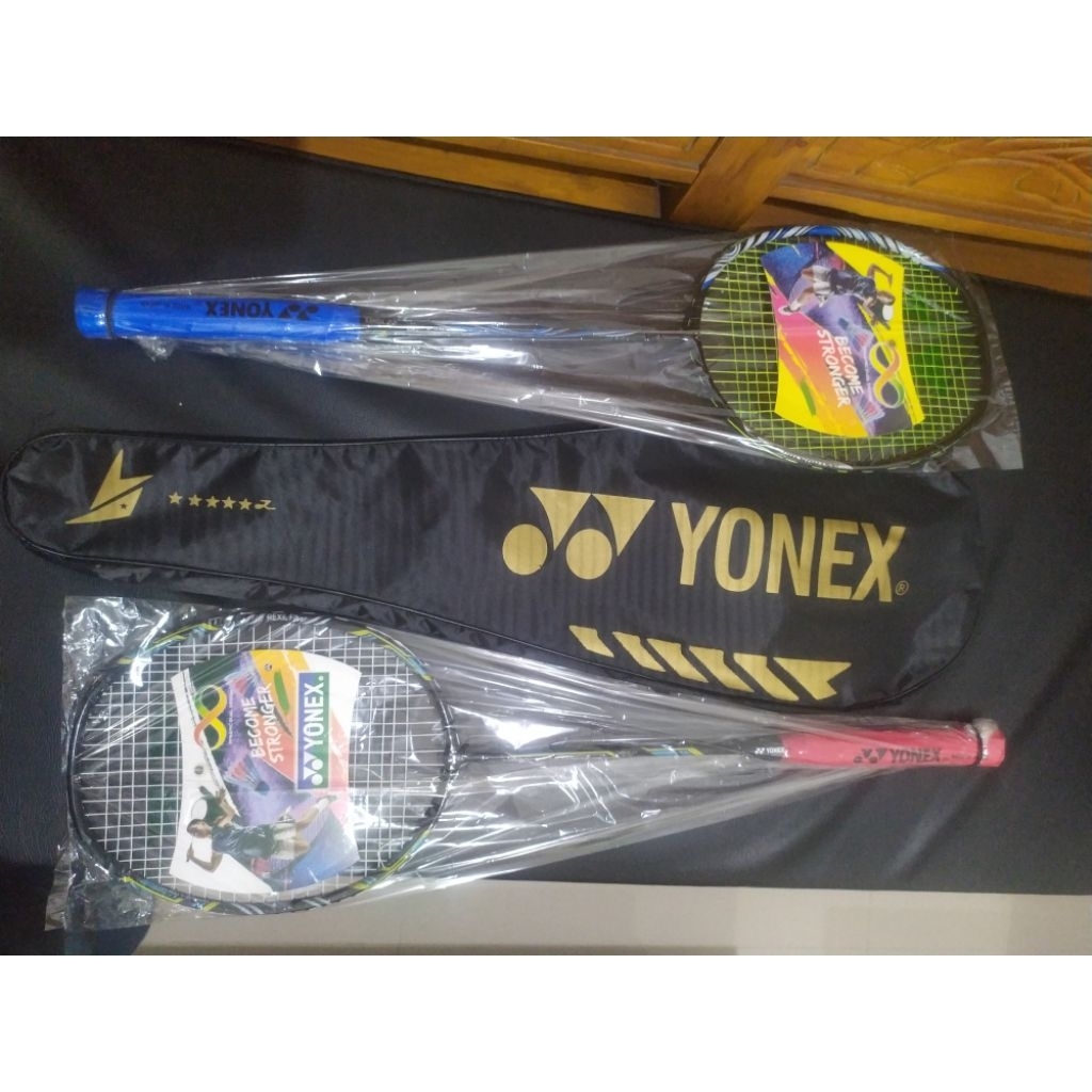 2 raket carbonex 9 1 tas badminton
