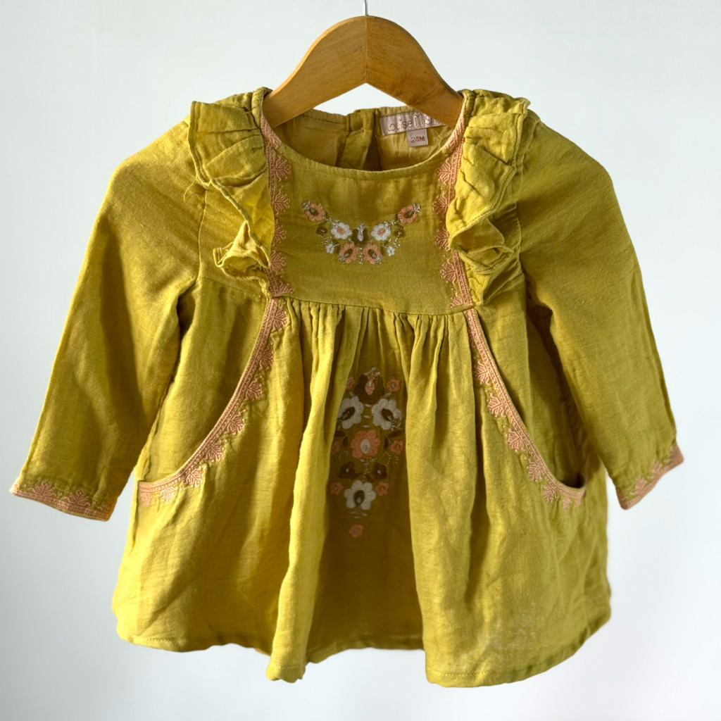Louise Misha-Dress Embroidery Anak Perempuan-Dress Bayi Perempuan Louise Misha