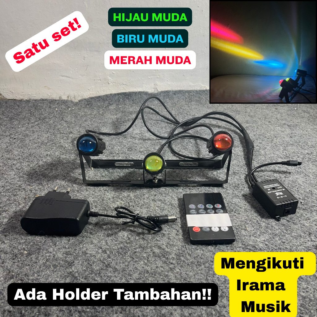 Lampu Led Sound Miniatur Berwarna Mengikuti Irama Musik Lengkap Satu set