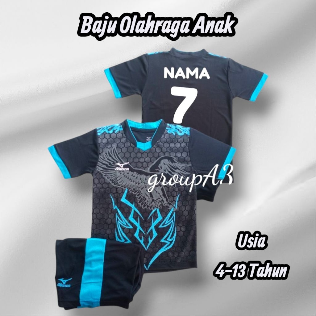 GERATIS SABLON NAMA DAN NOMOR PAKAIAN OLAHRAGA ANAK BAJU VOLLY ANAK SD/SMP