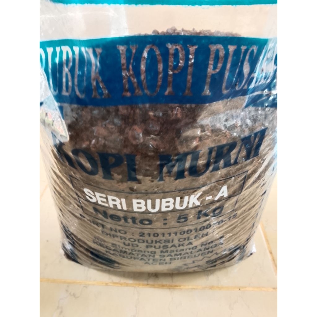 250 Gram Bubuk kopi kasar Aceh Cap Pusaka Seri A Spesial