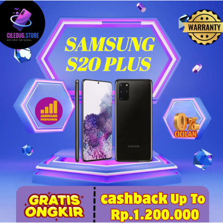 Samsung Galaxy S20 Plus  S20+ 5G 8/128GB Sein Second Fullset Original Resmi Indonesia